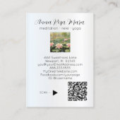 *~*蓮の水百合自然花QR AP67アート 名刺 (裏面)