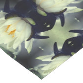 蓮の水百合花抽象芸術絵柄 ショートテーブルランナー (コーナー)