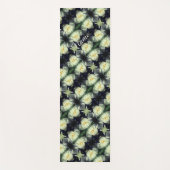 蓮の水百合花抽象芸術 パーソナライズされた ヨガマット (正面)