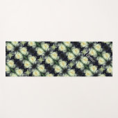 蓮の水百合花抽象芸術 パーソナライズされた ヨガマット (正面(横))