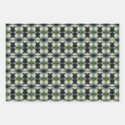 蓮の水百合花抽象芸術 パーソナライズされた ラッピングペーパーシート (正面2)