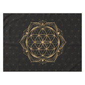 蓮の生の種 – 神聖な幾何学 テーブルクロス (正面(横))