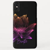 蓮の線画オンブレデザイン Case-Mate iPhoneケース (裏面)