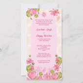 蓮の花かわいいブライダルカップル結婚インディアン (裏面)