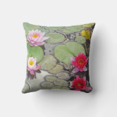 蓮の花が咲くユリの池 クッション (裏面)