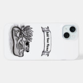 蓮の花でフロギーあなたの名前を追加 iPhoneケース (裏面横)