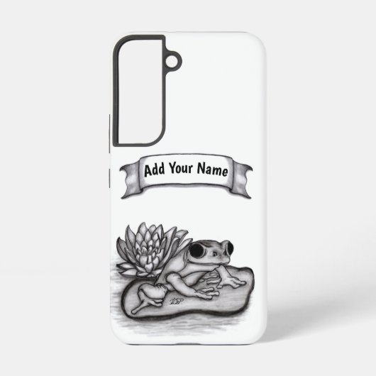 蓮の花でフロギーあなたの名前を追加 SAMSUNG GALAXYケース (裏面)