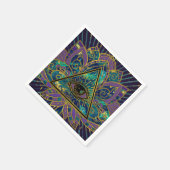 蓮の花で神秘的な目を見る|過去記事 スタンダードカクテルナプキン (角)