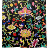 蓮の花とつる植物 シャワーカーテン (正面)