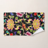 蓮の花とつる植物 バスタオルセット (ハンドタオル)