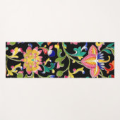 蓮の花とつる植物 ヨガマット (正面(横))