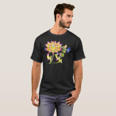 蓮の花とつる植物 Tシャツ (正面フル)