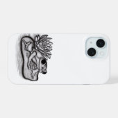 蓮の花とカエル iPhone 15ケース (裏面横)