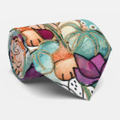 蓮の花とチョウ ネクタイ (ロール)