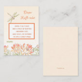 蓮の花とドラゴンフライおむつラッフル エンクロージャーカード (正面/裏面)