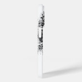 蓮の花とマンダラの白黒 Case-Mate iPhoneケース (裏面 / 右)