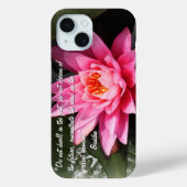 蓮の花と仏の引用文/仏教 Case-Mate iPhoneケース (裏面)