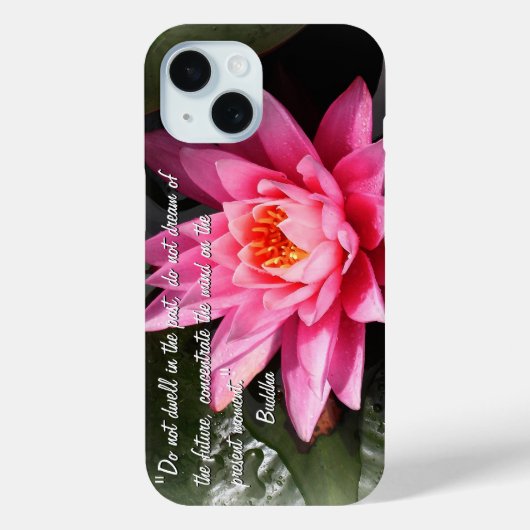 蓮の花と仏の引用文/仏教 Case-Mate iPhoneケース (裏面)