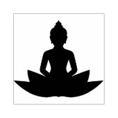 蓮の花と仏陀 ラバースタンプ (インプリント)