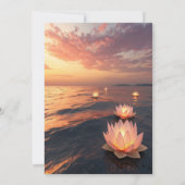 蓮の花と夕焼けのオーシャン引退パーティー 招待状 (裏面)