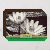 蓮の花と新年おめでとう!カード/アジア シーズンカード (正面/裏面)