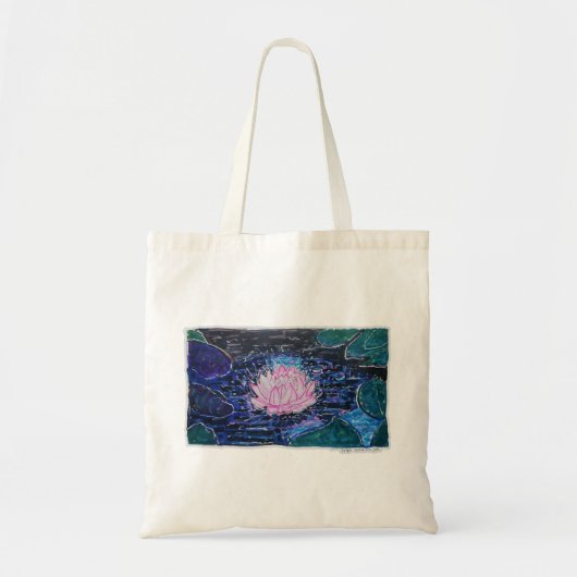 蓮の花と暗い水 トートバッグ (正面)