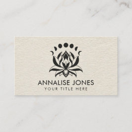 蓮の花と月相 名刺