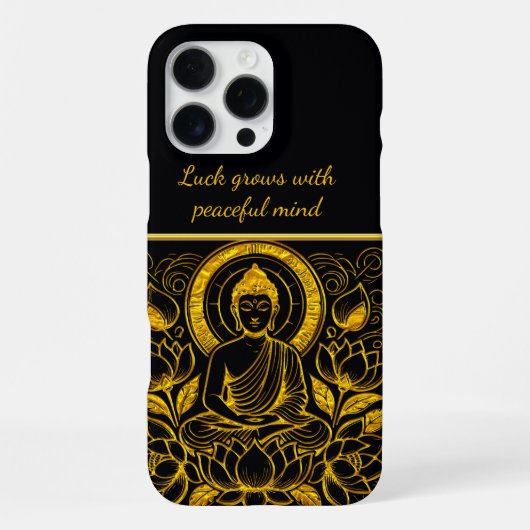 蓮の花に囲まれた仏陀 iPhoneケース (裏面)