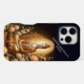 蓮の花に囲まれた仏陀 iPhoneケース (裏面横)