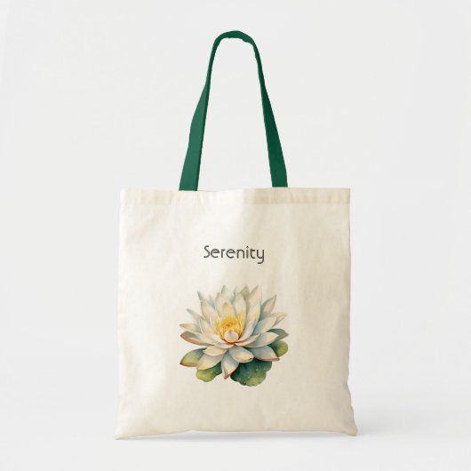 蓮の花のやすらぎ トートバッグ (正面)