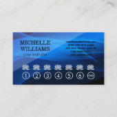 蓮の花のアイコンYogaパンチカード ロイヤリティカード (正面)