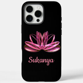 蓮の花のカスタマイズデザイン iPhone 16 PRO MAXケース