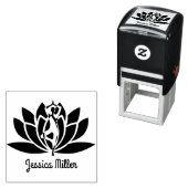 蓮の花のカスタム署名 セルフインキングスタンプ (インサイチュ)