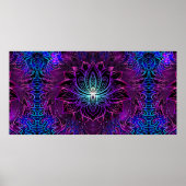 蓮の花のシームレ華美スな模様。アーウルブ ポスター (正面)