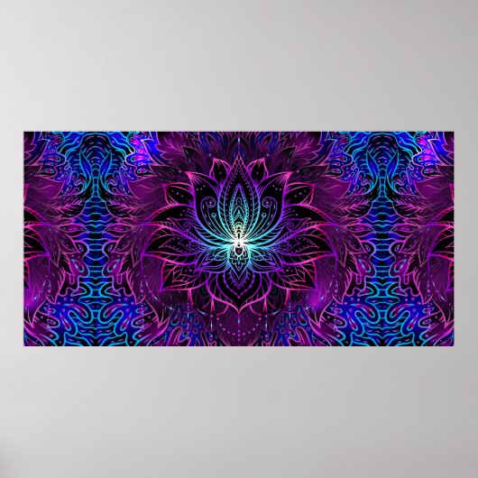 蓮の花のシームレ華美スな模様。アーウルブ ポスター (正面)
