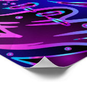 蓮の花のシームレ華美スな模様。アーウルブ ポスター (角)