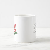 蓮の花のテキストによる肯定文 コーヒーマグカップ (中央)