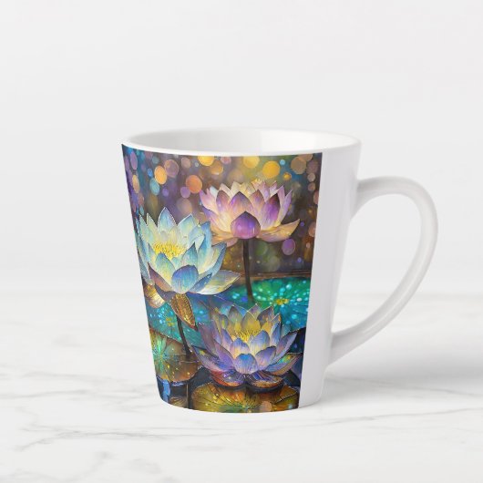 蓮の花のトリオ カフェラテマグ (右)