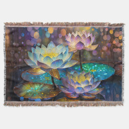 蓮の花のトリオ スローブランケット