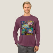 蓮の花のトリオ トライブレンドＴシャツ (正面全体)