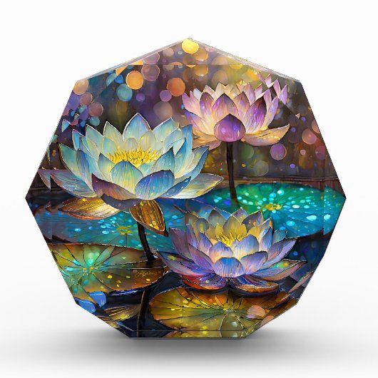 蓮の花のトリオ フォトブロック (正面)
