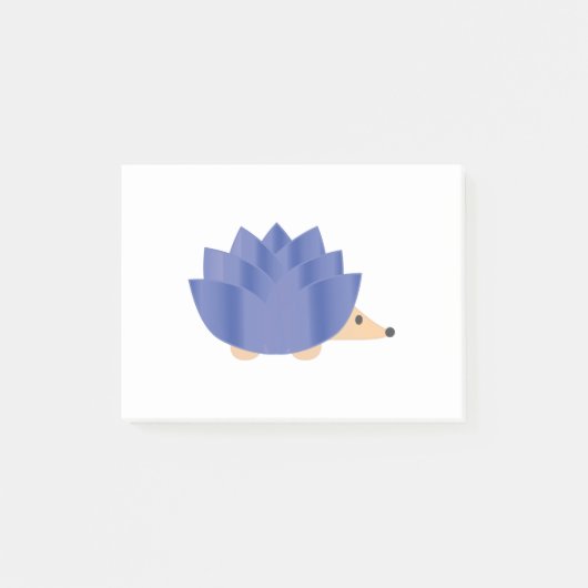 蓮の花のハリネズミ ポストイット (正面)