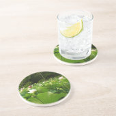 蓮の花のフィールド夏の庭 コースター (側面)