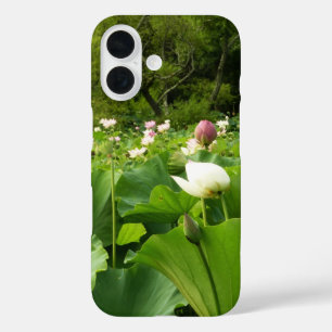 蓮の花のフィールド夏の庭 iPhone 16ケース