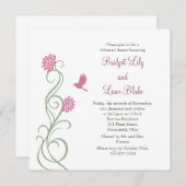 蓮の花のリハーサルディナー（白） 招待状 (正面/裏面)