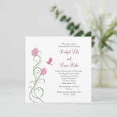 蓮の花のリハーサルディナー（白） 招待状 (スタンド正面)