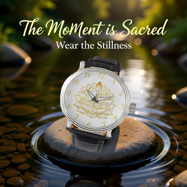 蓮の花の上の仏。 腕時計 (クリエイターアップロード済み)