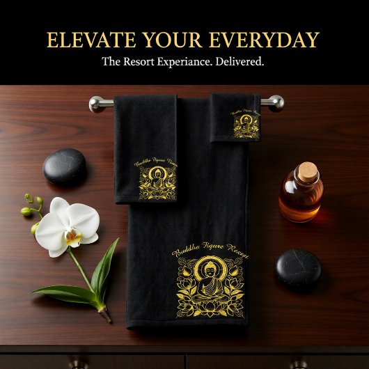 蓮の花の中の仏 バスタオルセット