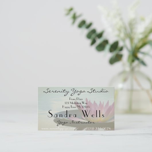 蓮の花の名刺 名刺 (スタンド正面)