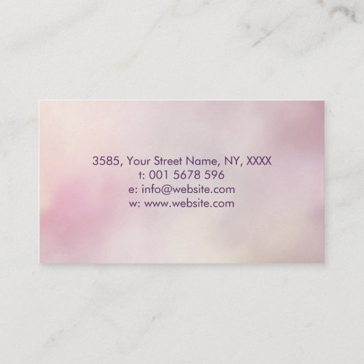 蓮の花の命の花 名刺 (裏面)